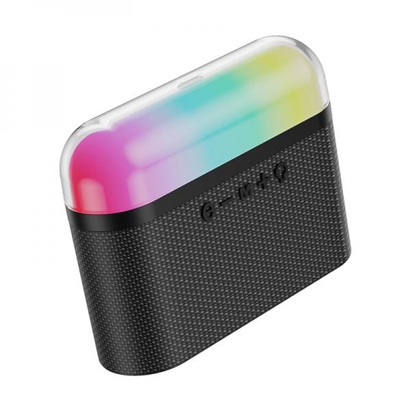 Picture of WiWU Thunder Speaker P60: Wireless Bluetooth Speaker with Vibrant LED Lights - Black