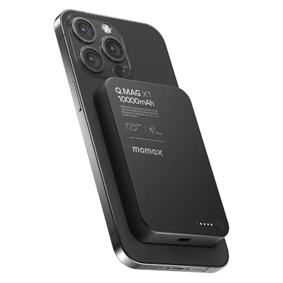 Picture of Momax Q.Mag X1 Gen 2 10000mAh 15W Magnetic Wireless Power Bank - Black