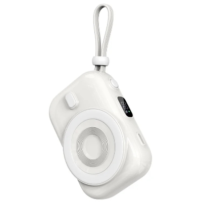 Picture of WiWU Wi-P041 Hanging Wireless Powerbank With Type-C Cable 10000mAh - White