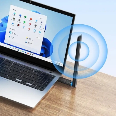 Picture of Baseus 150Mbps FastJoy Series WIFI Adapter With External Antenna – B01317600111-00 - Black