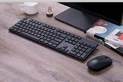 Picture of Xiaomi Mi WXJS01YM 104 Case 2.4GHz 1000DP Wireless Keyboard Mouse Set - Black