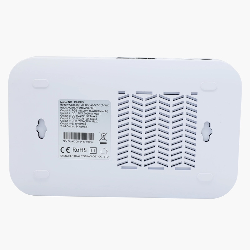 Picture of Olax D8 Pro 24W 20000mAh Smart Mini DC UPS Pro(36 months replacement warranty)