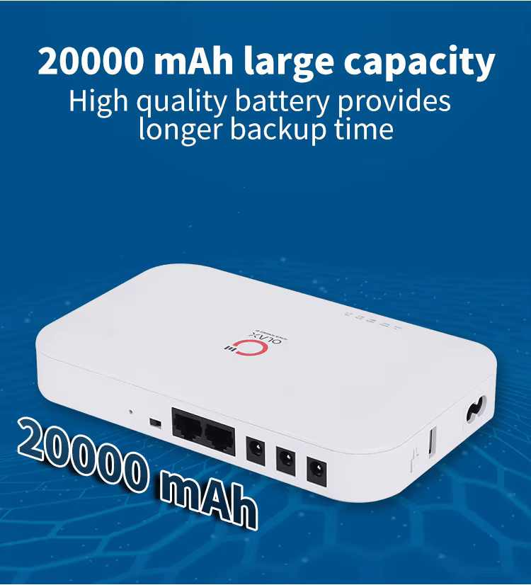 Picture of Olax D8 Pro 24W 20000mAh Smart Mini DC UPS Pro(36 months replacement warranty)