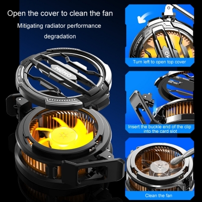 Picture of MEMO CX07 Magnetic Universal Mobile Phone Cooler Semiconductor Cooling Back Clip Phone Radiator(Black)(1 year replacement warranty) - Black