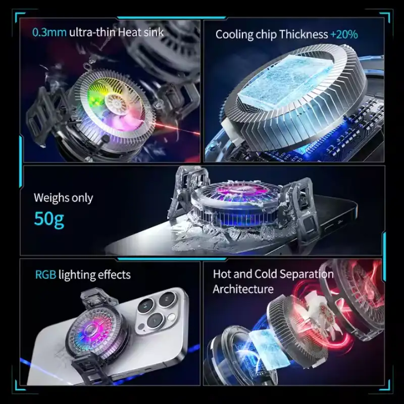 Picture of Plextone UF1 Radiator Magnetic Phone Cooler(1 year replacement warranty) - Black