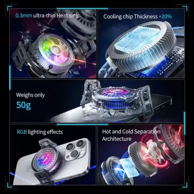 Picture of Plextone UF1 Radiator Magnetic Phone Cooler(1 year replacement warranty) - Black