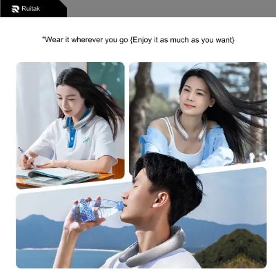 Picture of RTAKO BP939 Air-Freeze Neck Hanging Fan(1 year replacement warranty) - White