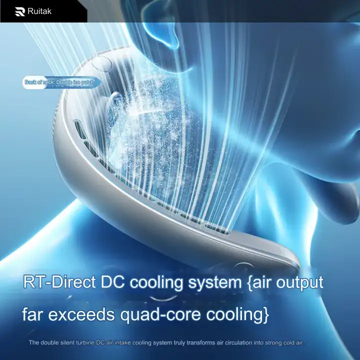 Picture of RTAKO BP939 Air-Freeze Neck Hanging Fan(1 year replacement warranty) - White