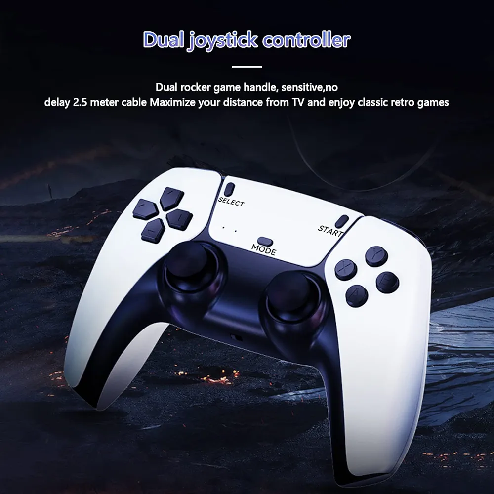 Picture of M8 Pro Game Stick 4K HDMI HD Video Console 2.4G Wireless Controller For PS1/FC/GB/GBA Arcade Retro TV Game Console 20000+ Games - White