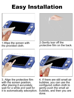 Picture of Nintendo Switch Lite Screen Protector Tempered Glass - 9H Hardness - Blue