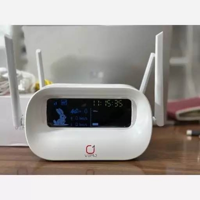 Picture of Vemo 4G router + smart display Global Bands |  Available external antennas |  Type-C& DC Charging  Plug & Play with Fast Mobile Network Everywhere(3 years replacement warranty ) - White