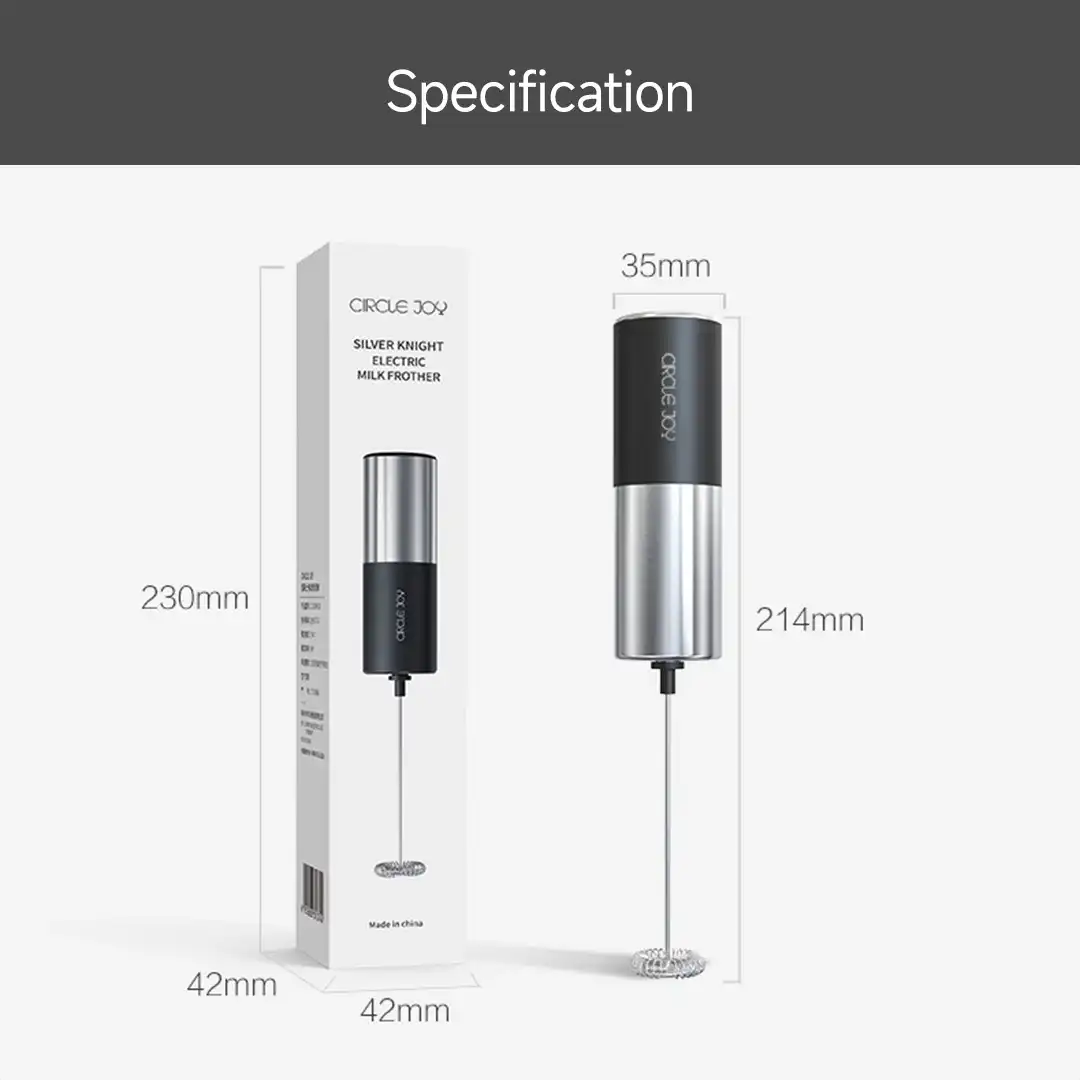 Picture of Xiaomi CIRCLE JOY Silver Knight Milk Frother Handheld Coffee & Drink Mixer - Black