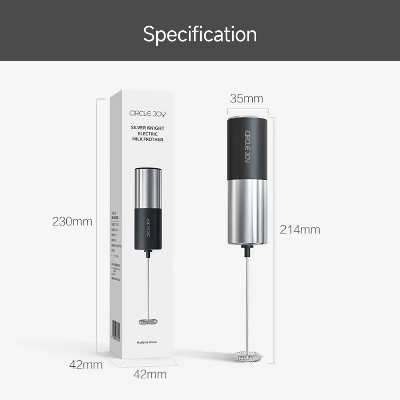 Picture of Xiaomi CIRCLE JOY Silver Knight Milk Frother Handheld Coffee & Drink Mixer - Black