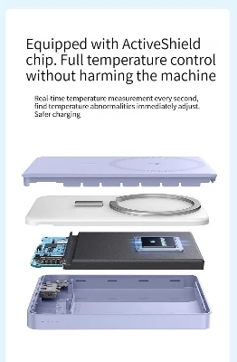 Picture of Anker 334 MagGo PowerCore 10000 mAh Battery Slim Wireless Power Bank(18 months replacement warranty) - Black