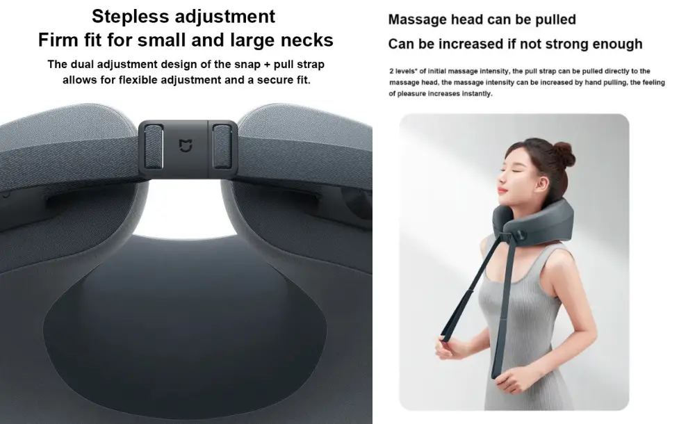 Picture of Xiaomi Mijia Smart Neck Massage Relief Neck Shoulder Pain Work with Mi Home App 2550mAh - Black