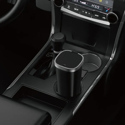 Picture of WiWU Ergonomic Spring Cover Design Trash Can - Black