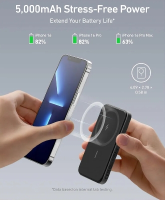 Picture of Anker 621 Magnetic 5000mAh Battery (MagGo - Black