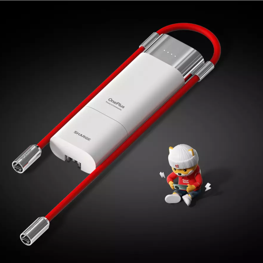 Picture of Sharge Pouch 10000mAh Power Bank 3 in 1 Portable Charger Co-Created with OnePlus POC - White