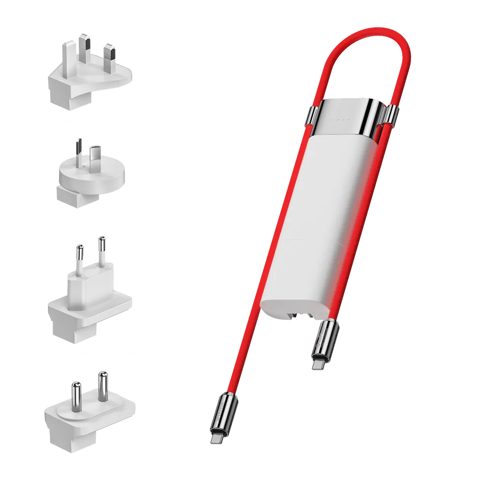 Picture of Sharge Pouch 10000mAh Power Bank 3 in 1 Portable Charger Co-Created with OnePlus POC - White