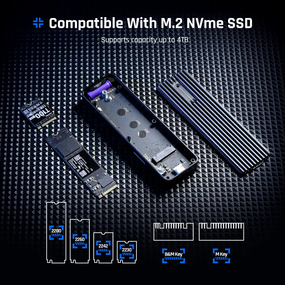 Picture of Dockcase Explorer Edition Smart M.2 NVMe SSD Enclosure Pro - Black