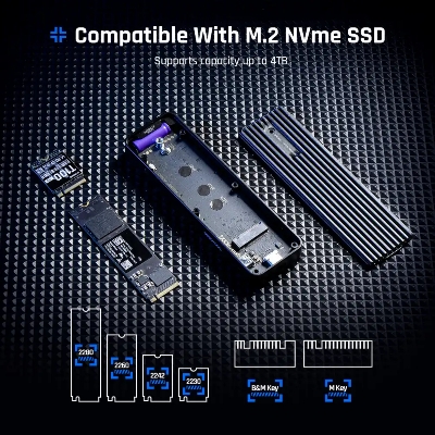 Picture of Dockcase Explorer Edition Smart M.2 NVMe SSD Enclosure Pro - Black