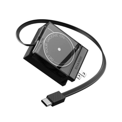 Picture of SHARGE Retractable 65W GaN Power USB C Wall Charger - Black