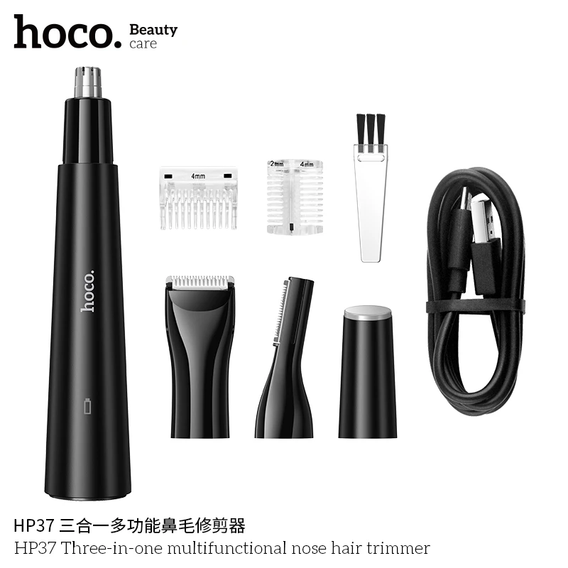 Picture of Hoco HP37 3-in-1 Multi-Functional Nose Hair Trimmer - Black
