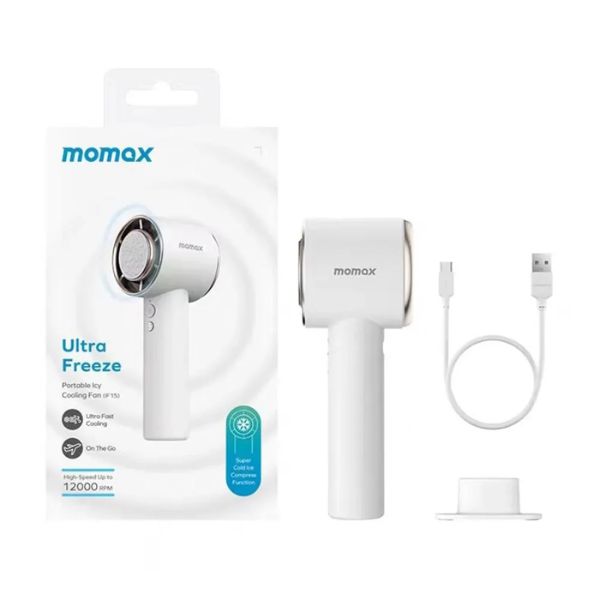 Picture of Momax Ultra Freeze Portable Icy Cooling Fan - White
