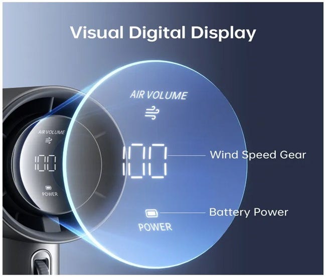 Picture of JISULIFE HANDHELD FAN PRO1(FA53 ABS VERSION) - GREY BLUE - Black