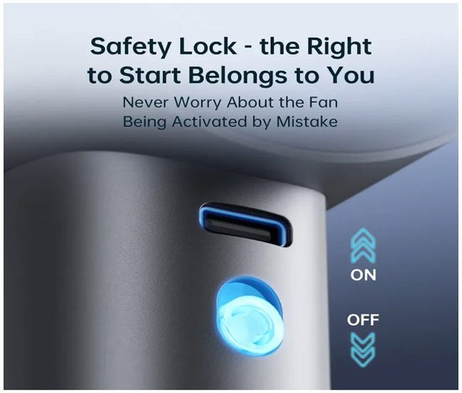 Picture of JISULIFE HANDHELD FAN PRO1(FA53 ABS VERSION) - GREY BLUE - Black