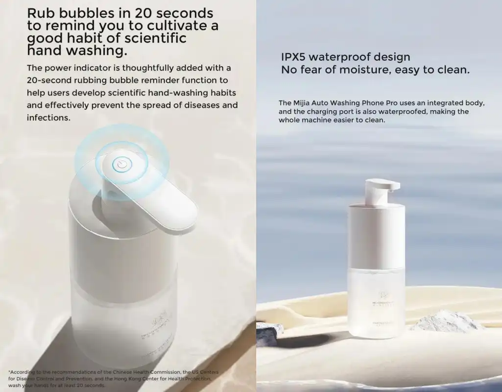 Picture of Xiaomi Mijia Automatic Soap Dispenser Pro Rechargeable Auto Induction Foaming - White