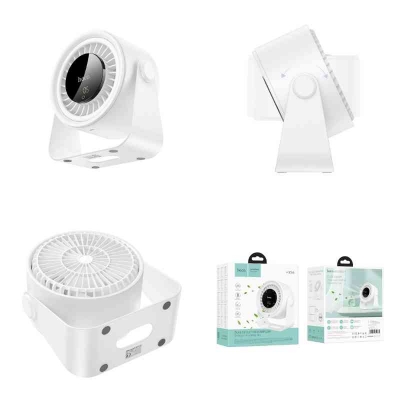 Picture of Hoco HX66 Dual Outlet High Airflow Desktop Circulating Fan - White