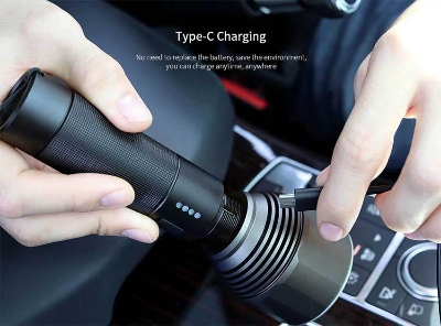 Picture of Xiaomi Youpin NexTool Rechargeable Flashlight 2000lm 380m 5 Modes IPX7 Waterproof LED Torch Light(5 Year replacement warranty ) - Black