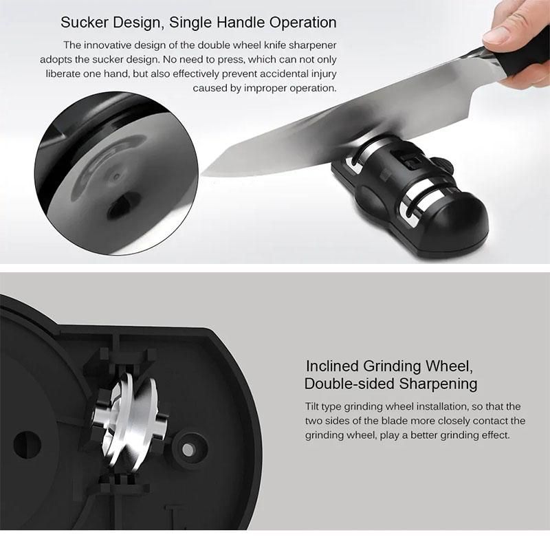 Picture of Xiaomi Huohou Knife Sharpener 2 Stages Professional Kitchen Sharpening Tool - Black