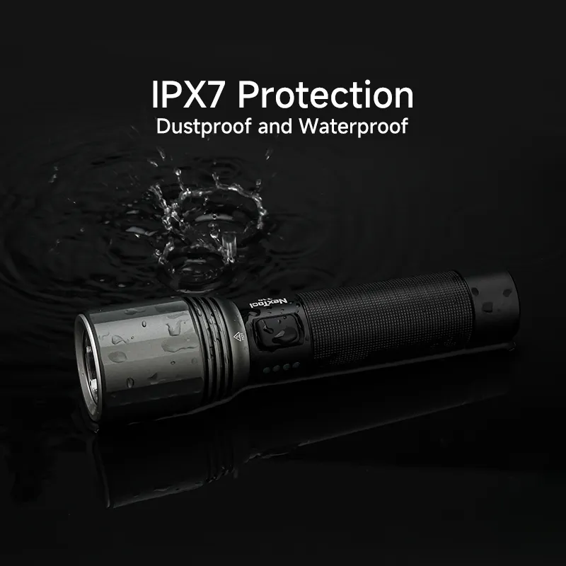 Picture of Xiaomi Nextool T10 2000Lumens 7 Modes High Power LED Rechargeable Flashlight (NE20343 - Black