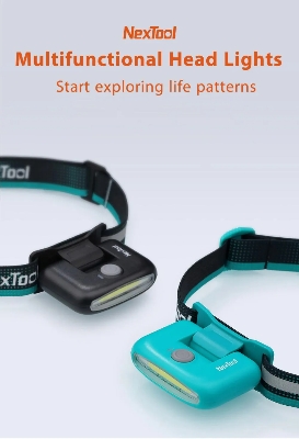 Picture of Nextool Headlamp LED Rechargeable Head Lamp Waterproof Zoom Flashlight 3 Modes for Outdoor Camping Fishing Bicycle Light - Black