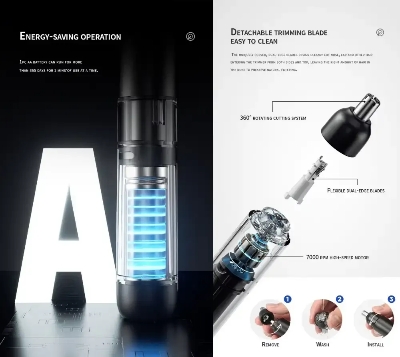 Picture of Enchen EN005 Electric Nose Hair Trimmer - Black