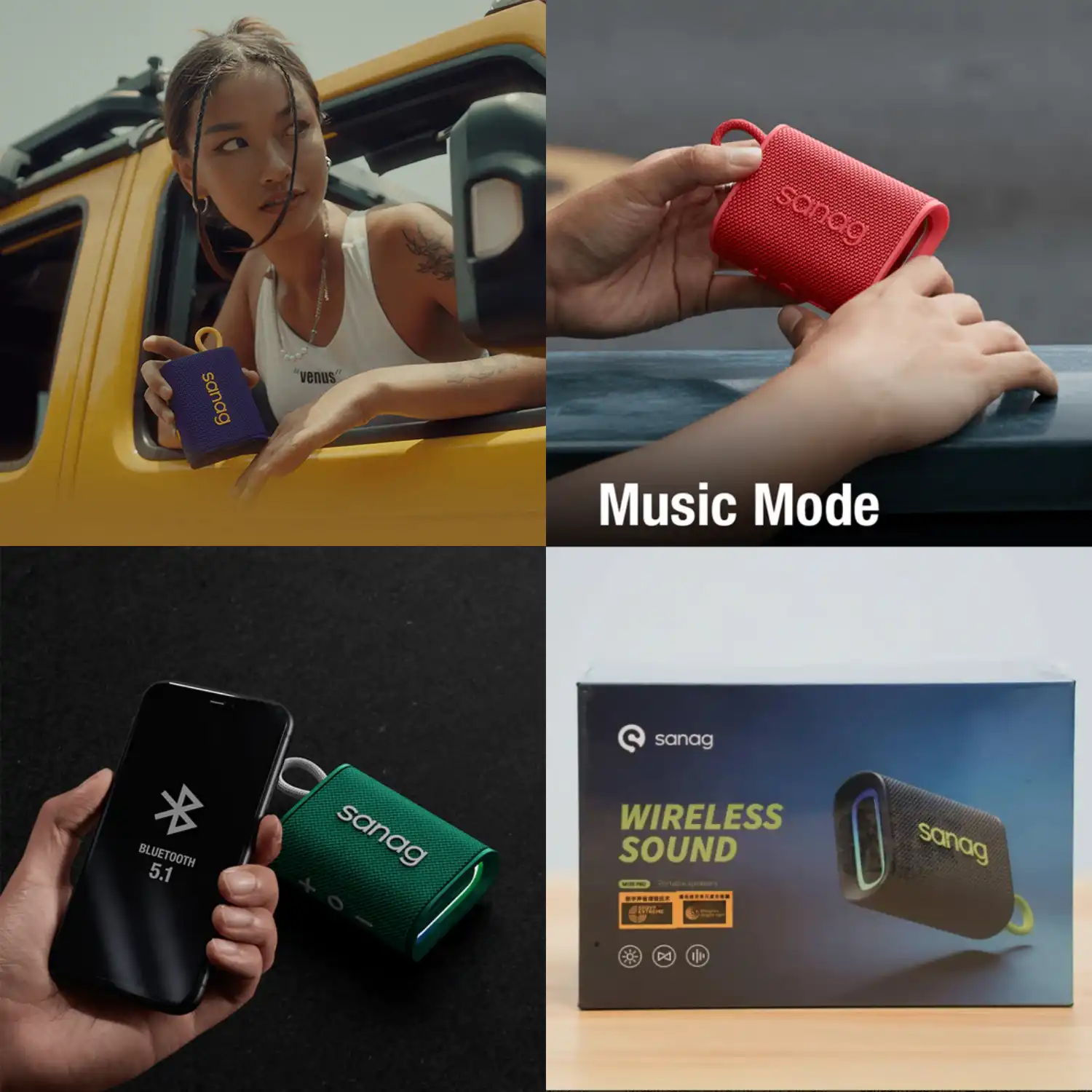 Picture of Sanag M13S Pro Bluetooth Waterproof Wireless Speaker - Black