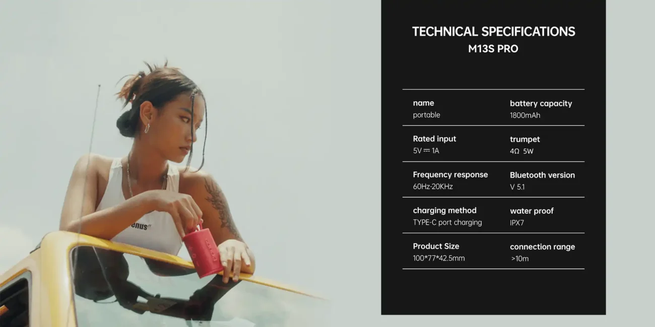 Picture of Sanag M13S Pro Bluetooth Waterproof Wireless Speaker - Black