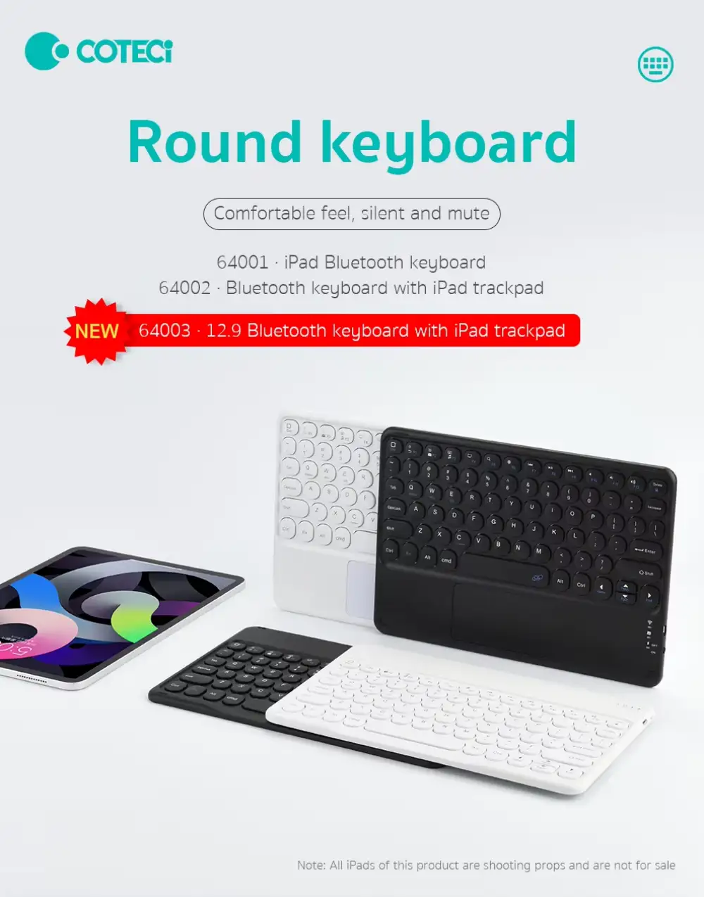 Picture of COTEetCI
COTEetCI Smart KeyBoard with Trackpad - Black