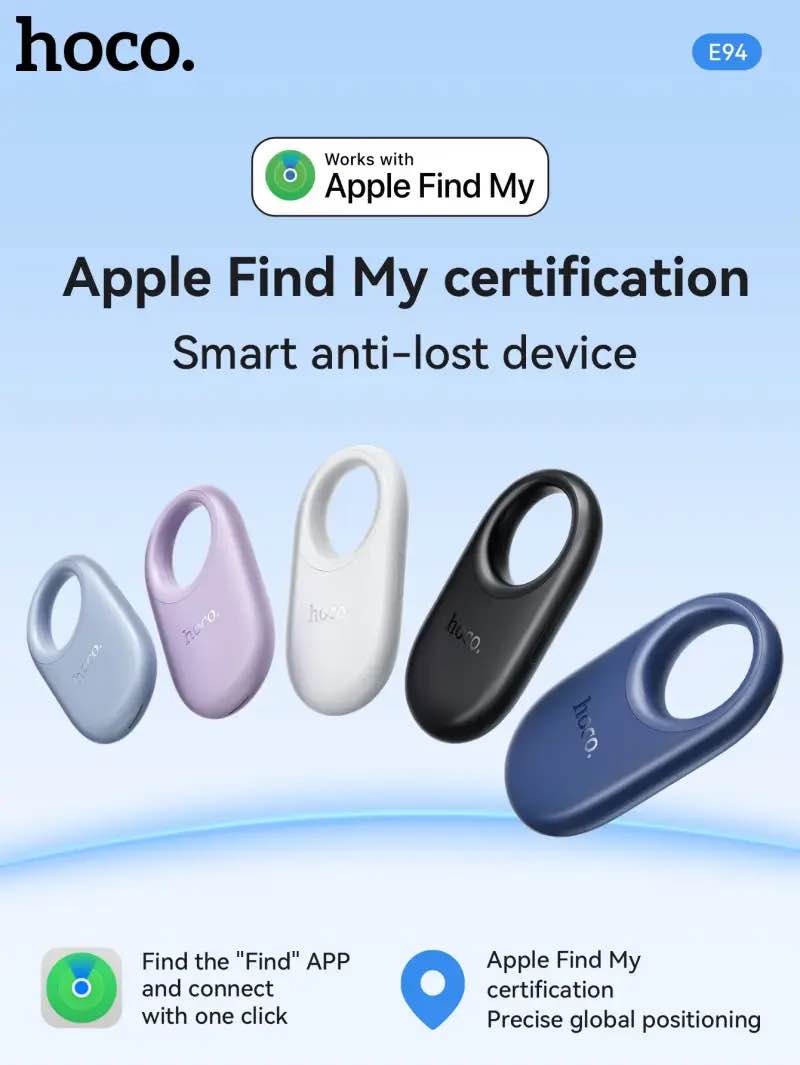Picture of HOCO E94 AirTags Tracker Intelligent Positioning Anti-lost Device, Apple Find My Network Support - Black