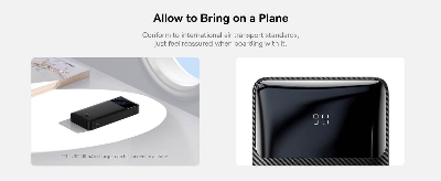 Picture of Baseus Bipow 20000mAh Fast Charging Power Bank 15W | Digital Display | 2xUSB, USB-C, Micro(1 Year replacement warranty) - White