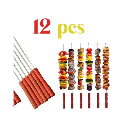 Picture of Bbq Wooden Handle Skewers - 12 Pcs