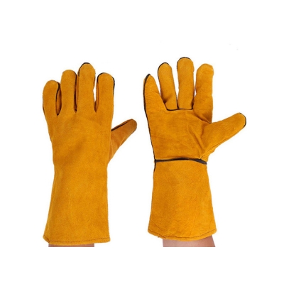 Picture of Safety Work Leather Welder’s for High Temperature Wear-Resistance Hot Insulation Section Fire Line Electric Welding Work Gloves 1 Pair
