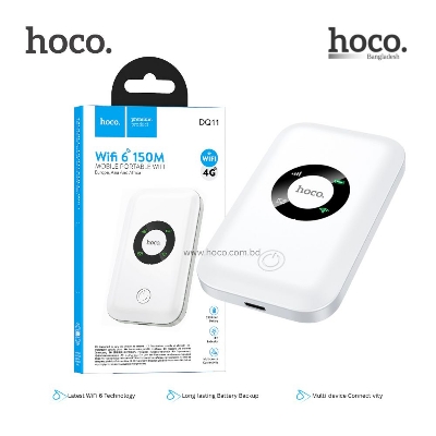 Picture of Hoco DQ11 4G Pocket Router WiFi 6 | 12-Hour Backup | Supports All BD SIM - White
