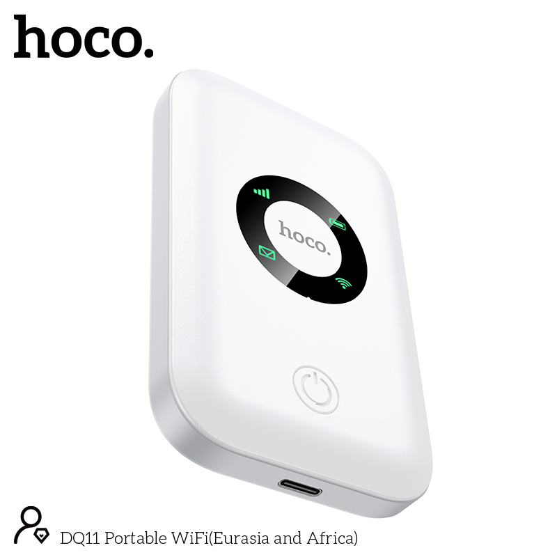 Picture of Hoco DQ11 4G Pocket Router WiFi 6 | 12-Hour Backup | Supports All BD SIM - White