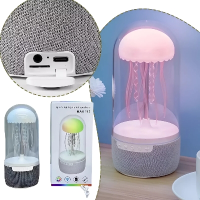 Picture of MAX 113 Creative Bluetooth Jellyfish Speaker with Colorful Octopus Lights - White
