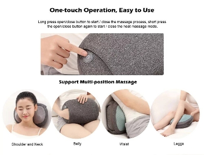 Picture of Xiaomi Lefan Smart Wireless 3D Massage Pillow One-touch Operation - Black