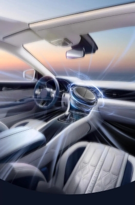 Picture of Baseus Car Air Freshener Solar Power Automatic Rotating Diffusion Perfume - Black