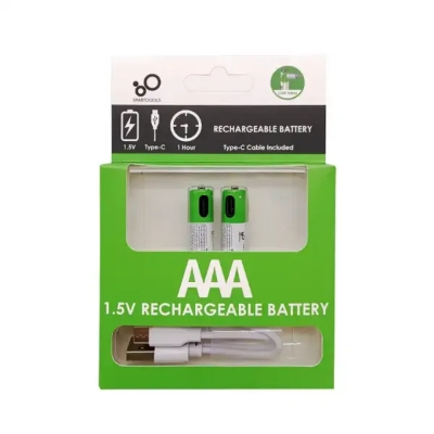 Picture of Smartoools Type-C Rechargeable Batteries AAA 2 Pcs - Green